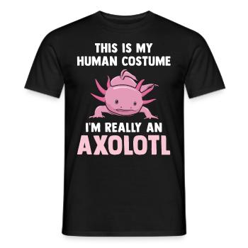 Axolotl - T-shirt homme - noir - Devant - AI Model Male 178 light (178cm)