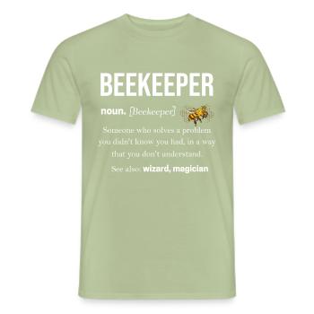 Beekeeper - Men's T-Shirt - sage - Front - AI Model Male 178 light (178cm)