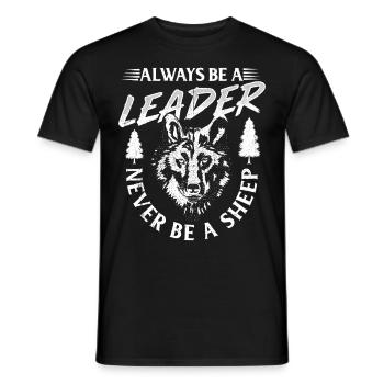 Wolf - Männer T-Shirt - Schwarz - Vorne - AI Model Male 178 light (178cm)