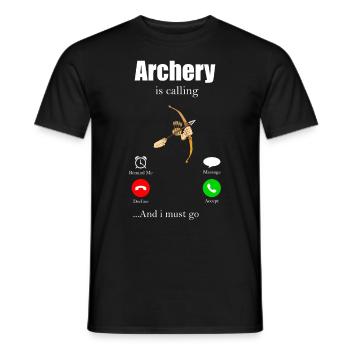 Archery Archer Gift Bow Bow - Men's T-Shirt - black - Front - AI Model Male 178 light (178cm)
