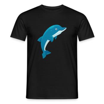 Delfin - Männer T-Shirt - Schwarz - Vorne - AI Model Male 178 light (178cm)
