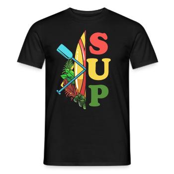 Stand Up Paddle - Men's T-Shirt - black - Front - AI Model Male 178 light (178cm)