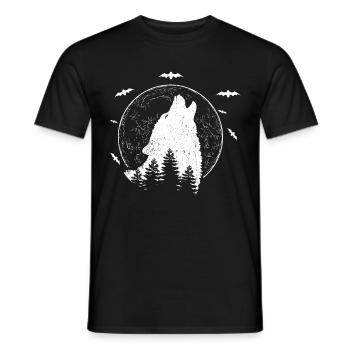 Wolf Wölfe Raubtier Geschenk Werwolf Anführer Chef - Männer T-Shirt - Schwarz - Vorne - AI Model Male 178 light (178cm)
