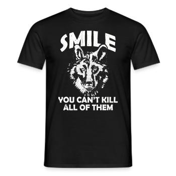 Wolf - Männer T-Shirt - Schwarz - Vorne - AI Model Male 178 light (178cm)