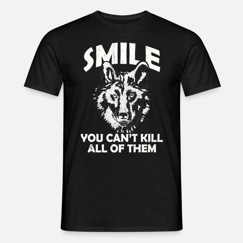 Wolf - Männer T-Shirt - Schwarz