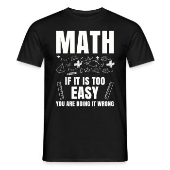 Mathematik Tshirt Professor Geometrie Algebra Pi - Männer T-Shirt - Schwarz - Vorne - AI Model Male 178 light (178cm)