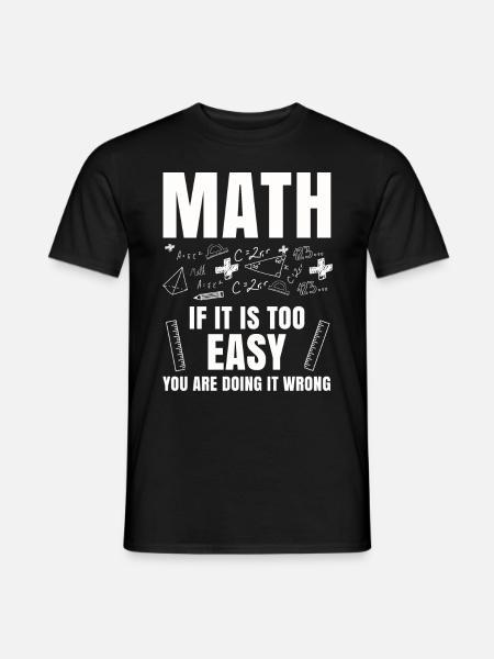 Mathematics Tshirt Professor Geometry Algebra Pi - Men's T-Shirt - black
