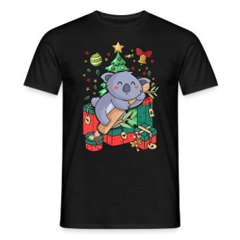 Pull de Noël moche Koala - T-shirt homme - noir - Devant - AI Model Male 178 light (178cm)