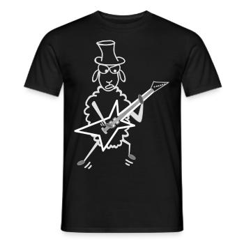 Hardrock Schaf - Männer T-Shirt - Schwarz - Vorne - AI Model Male 178 light (178cm)