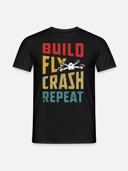 Drohne Geschenk Drone Fliegen Quadcopter Copter - Männer T-Shirt - Schwarz