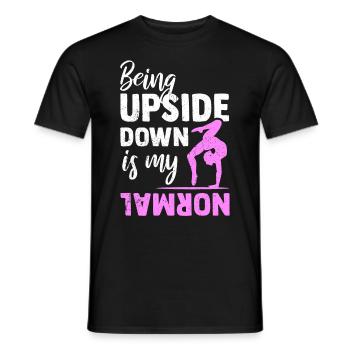 Gymnastik Geschenk Mädchen Turnerin Radschlag Reck - Männer T-Shirt - Schwarz - Vorne - AI Model Male 178 light (178cm)