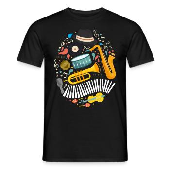 T-shirt Jazz - T-shirt homme - noir - Devant - AI Model Male 178 light (178cm)