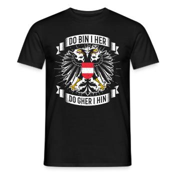 Österreich Flagge Wien Tirol Steiermark Austria - Männer T-Shirt - Schwarz - Vorne - AI Model Male 178 light (178cm)
