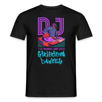 DISC JOCKEY - Men's T-Shirt - black - Front - AI Model Male 178 light (178cm)
