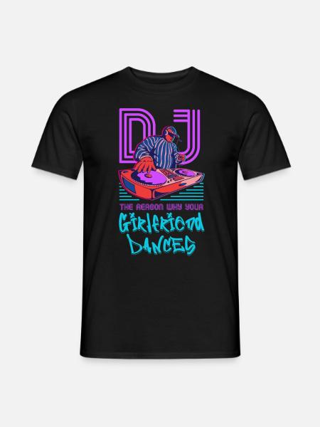 DJ - Männer T-Shirt - Schwarz