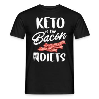 Keto Tshirt - Männer T-Shirt - Schwarz - Vorne - AI Model Male 178 light (178cm)