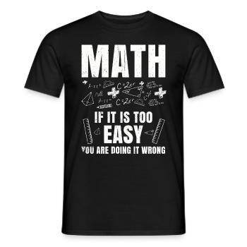 Mathematik Tshirt Professor Geometrie Algebra Pi - Männer T-Shirt - Schwarz - Vorne - AI Model Male 178 light (178cm)