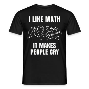 Mathe - Männer T-Shirt - Schwarz - Vorne - AI Model Male 178 light (178cm)