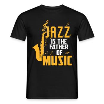 Jazz Cadeau Saxophone Instrument de Musique Musique à Vent - T-shirt homme - noir - Devant - AI Model Male 178 light (178cm)