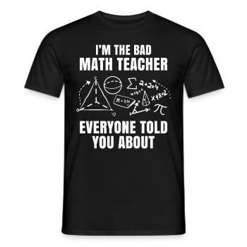 Mathématiques - T-shirt homme - noir - Devant - AI Model Male 178 light (178cm)