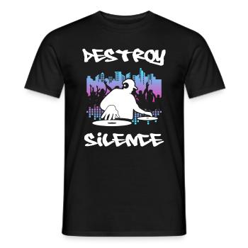 DJ Geschenk Musik Discjockey Disco Techno Rave - Männer T-Shirt - Schwarz - Vorne - AI Model Male 178 light (178cm)