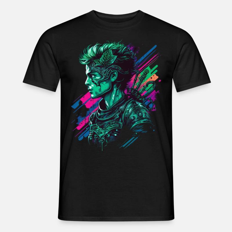 St Patricks Day synthwave Geschenk - Männer T-Shirt - Schwarz