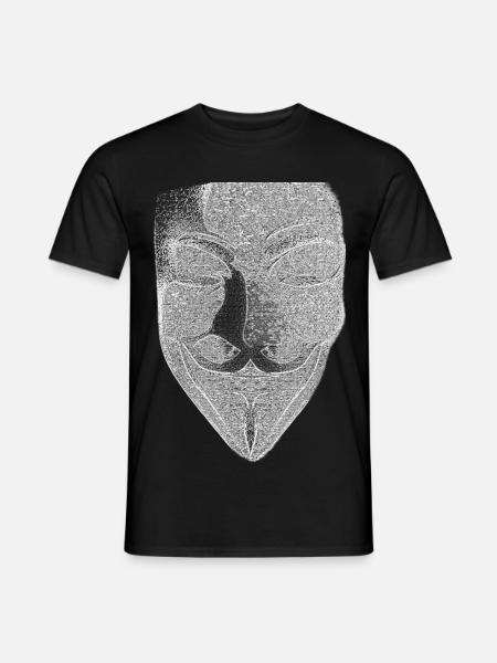 Anonymous v like vendetta mask - Men's T-Shirt - black