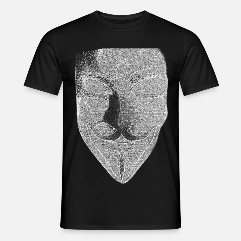 Anonymous v like vendetta mask - Men's T-shirt - black