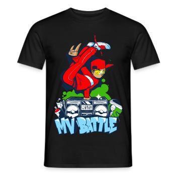 Breakdance B-Boy Streetdance Design Hip Hop Danse - T-shirt homme - noir - Devant - AI Model Male 178 light (178cm)