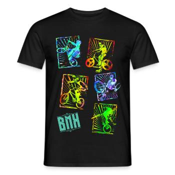 BMX Fahrrad | BMX Rad | BMX | Geschenkidee - Männer T-Shirt - Schwarz - Vorne - AI Model Male 178 light (178cm)