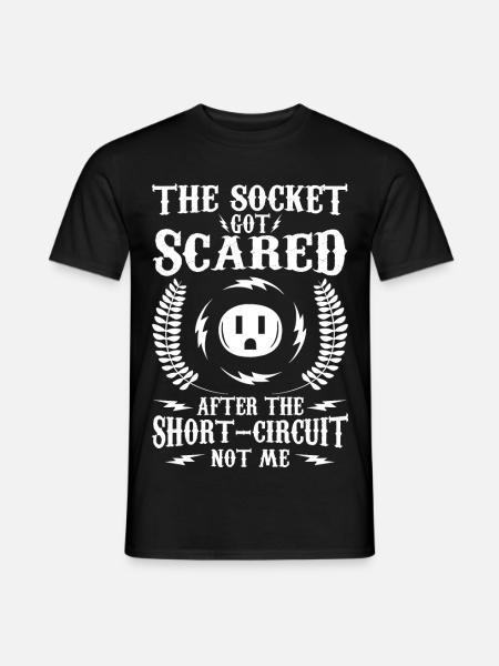 Funny electrician saying - Men's T-Shirt - black
