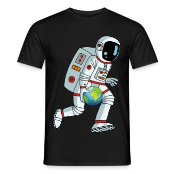 Basketteur galactique - T-shirt homme - noir - Devant - AI Model Male 178 light (178cm)