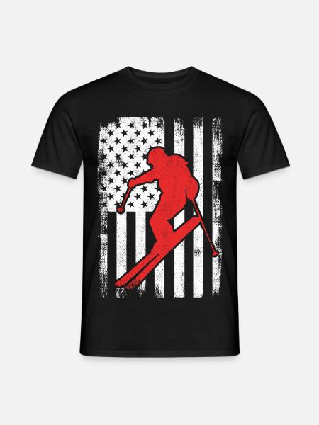 July 4 Ski USA - Men's T-Shirt - black