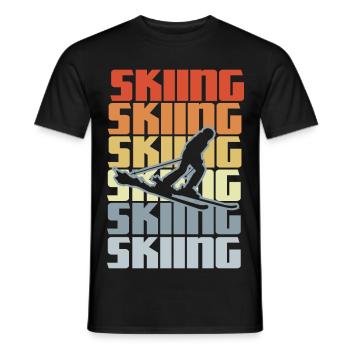 Skigebiet - Männer T-Shirt - Schwarz - Vorne - AI Model Male 178 light (178cm)