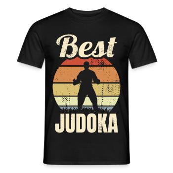 Vintage Judo - Männer T-Shirt - Schwarz - Vorne - AI Model Male 178 light (178cm)