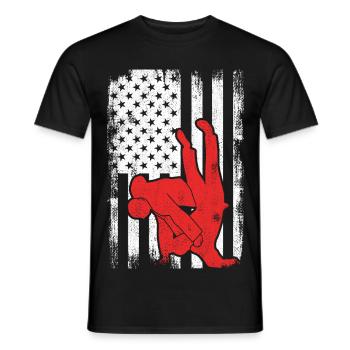 4th of July Judo - Men's T-Shirt - black - Front - AI Model Male 178 light (178cm)