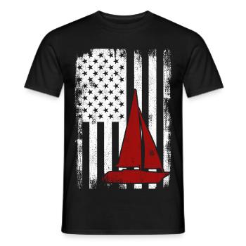 Patriotischer Seemann US - Männer T-Shirt - Schwarz - Vorne - AI Model Male 178 light (178cm)