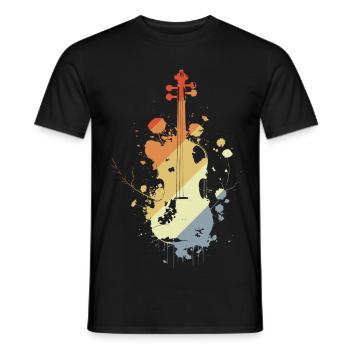 Violon Rétro - T-shirt homme - noir - Devant - AI Model Male 178 light (178cm)