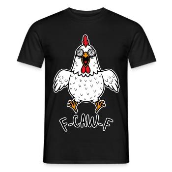 F-CAW-F Poulet Poule Coq Meme Drôle Coq fcawf - T-shirt homme - noir - Devant - AI Model Male 178 light (178cm)