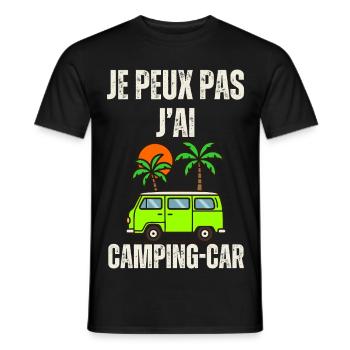 Camping Car Palm Soleil - T-shirt homme - noir - Devant - AI Model Male 178 light (178cm)