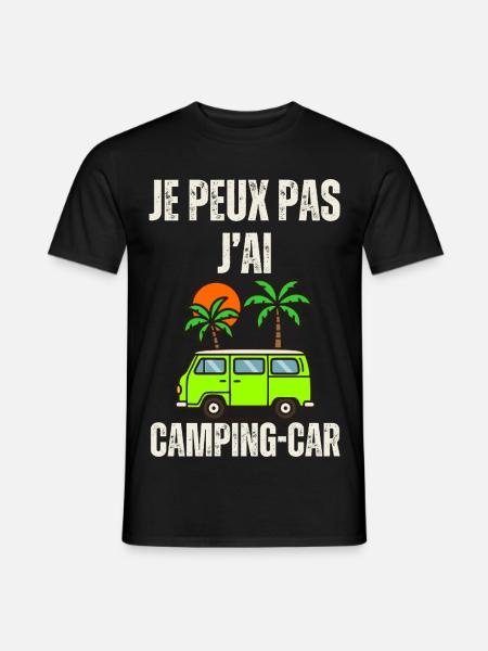 Camping Car Palm Soleil - T-shirt homme - noir