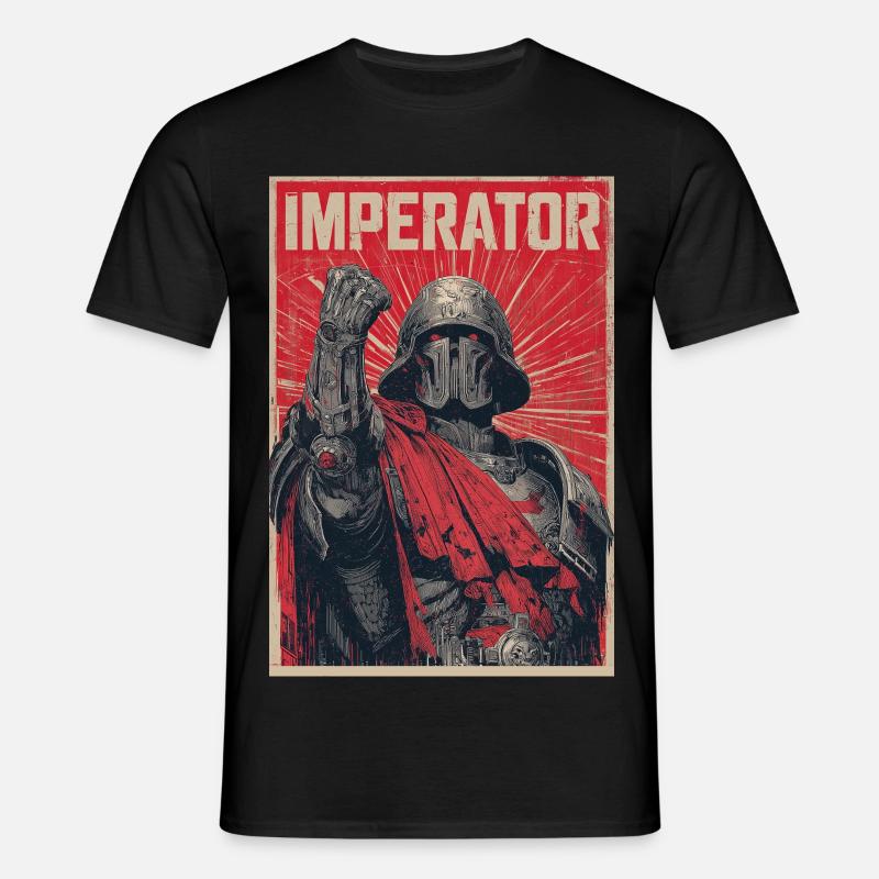 Plakat Cesarza Wojownika - Koszulka męska - czarny