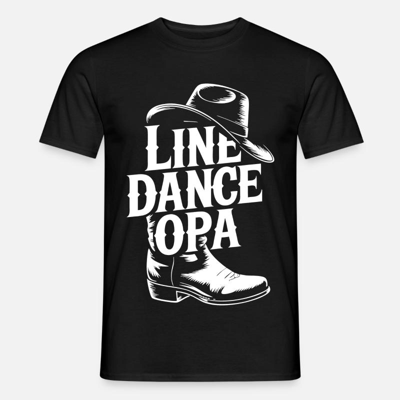 Danse en ligne Papi - T-shirt homme - noir