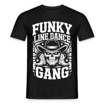 Funky Line Dance Gang - Men's T-Shirt - black - Front - AI Model Male 178 light (178cm)