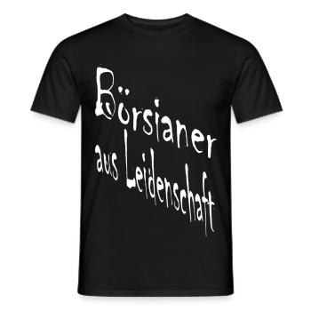 Passionate stock market traders - Men's T-Shirt - black - Front - AI Model Male 178 light (178cm)