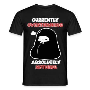 Overthinking Nothing Manga Chibi Humour - T-shirt homme - noir - Devant - AI Model Male 178 light (178cm)