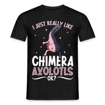 J’adore mon axolotl Chimère - T-shirt homme - noir - Devant - AI Model Male 178 light (178cm)