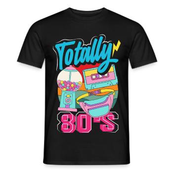 Retro Back to the 80s Vintage Design - Männer T-Shirt - Schwarz - Vorne - AI Model Male 178 light (178cm)