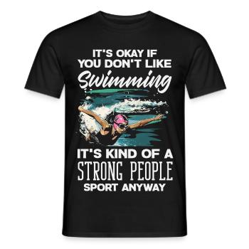 Lustige Schwimmer Sprüche & Schwimmverein Design - Männer T-Shirt - Schwarz - Vorne - AI Model Male 178 light (178cm)