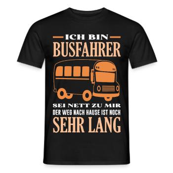 Busfahrer Weg Nach Hause Lang - Männer T-Shirt - Schwarz - Vorne - AI Model Male 178 light (178cm)